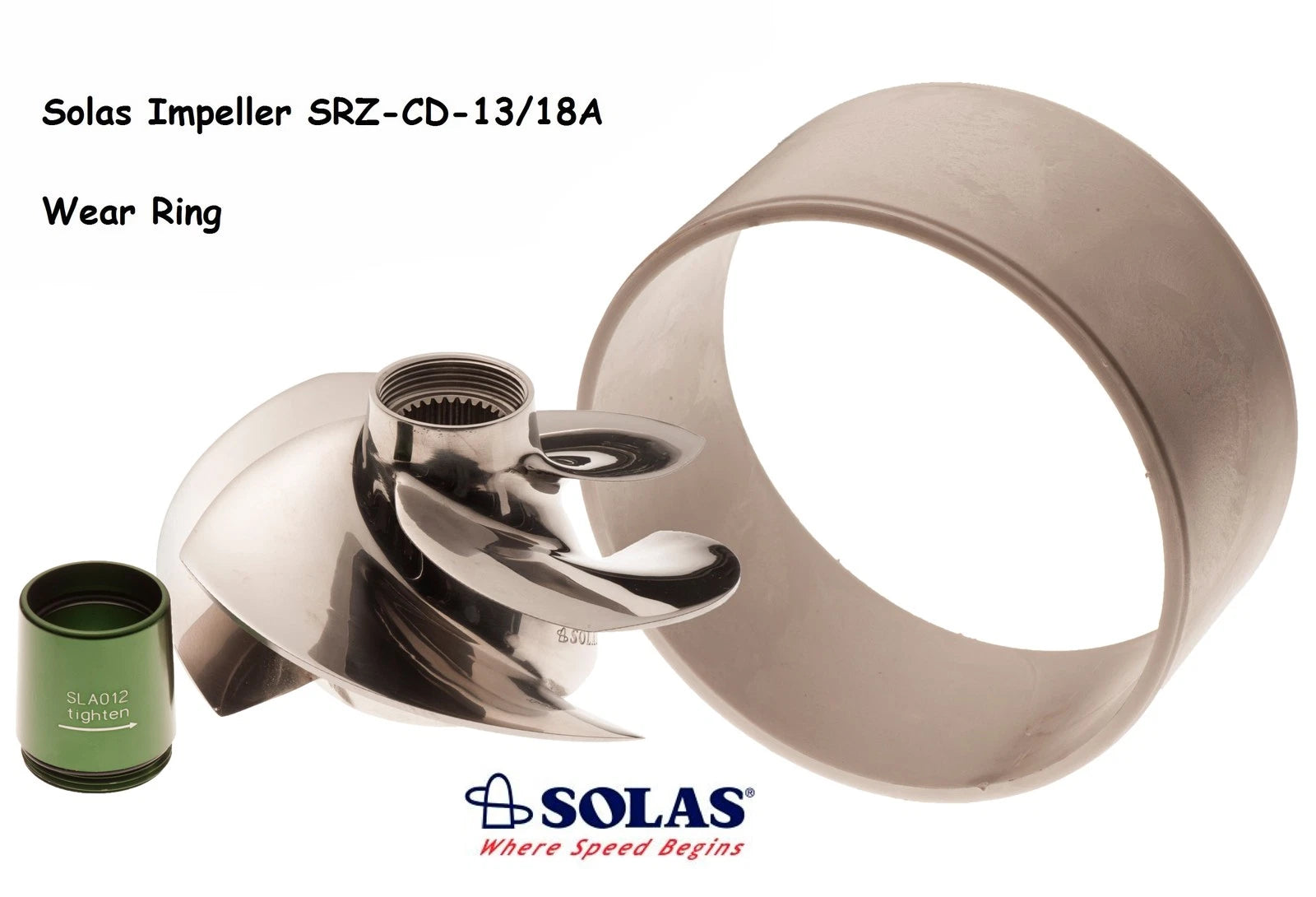 Solas Impeller SRZ-CD-13/18A with Wear Ring for Sea Doo 4-Tec (2002–2009)