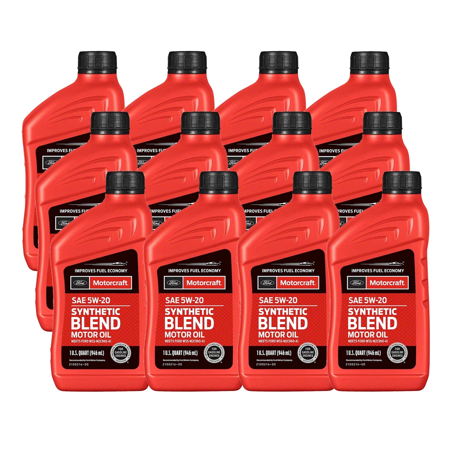 12 Quarts Synthetic Blend Motor Oil SAE 5W20 for Ford Flex F-150 (2009–2019)