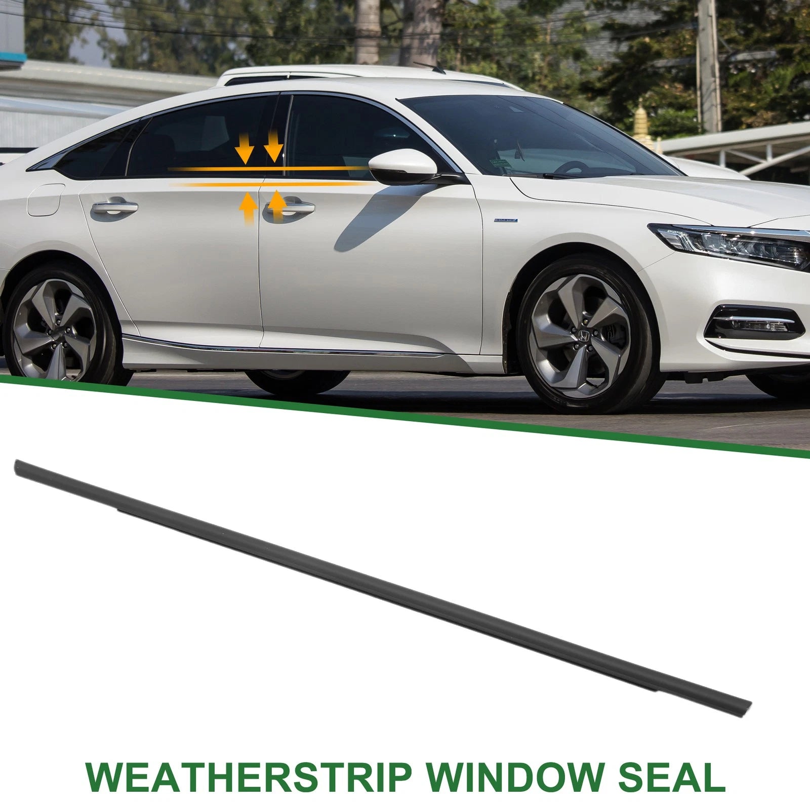 1pc Rear Left Weatherstrip Window Seal No. 72950TVAA01 for Honda Accord (2018–2021)