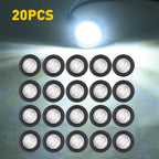 Round Side Marker Lights for Truck Trailer (LED, Waterproof, 3/4")