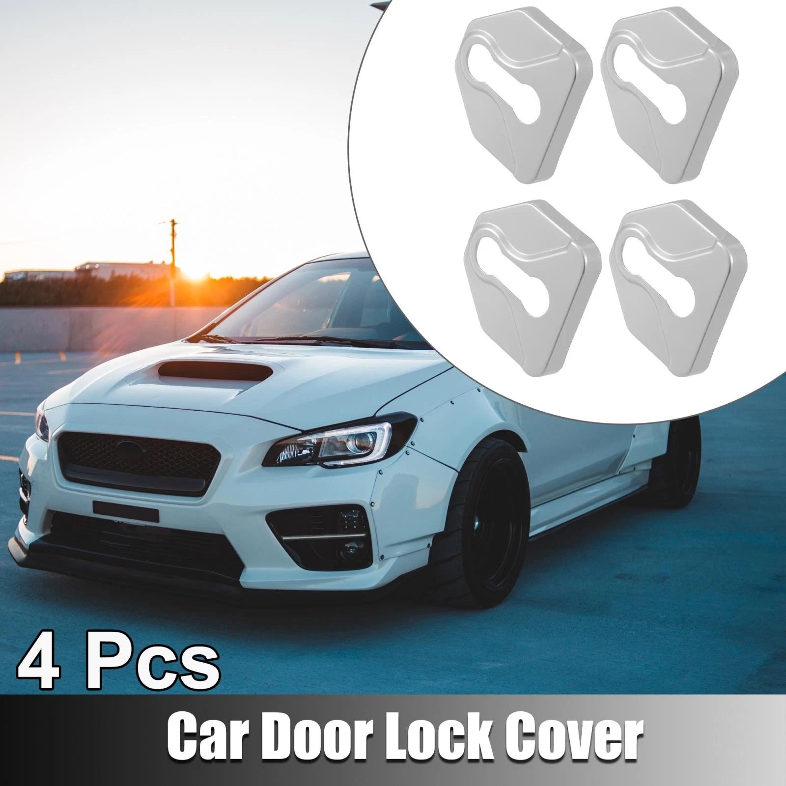 Set of 4 Door Lock Latches Cover Protector for Subaru  746453490578