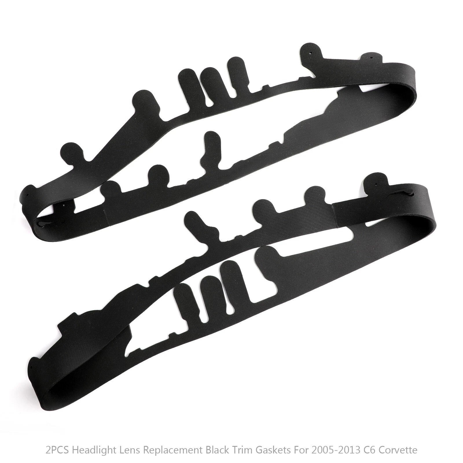 2X Headlight Lens Gaskets for C6 Corvette (2005–2013) - Black Trim