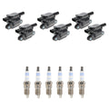 Set of 6 Ignition Coils & Spark Plugs for Chevrolet Express 2500 (1996–2023)