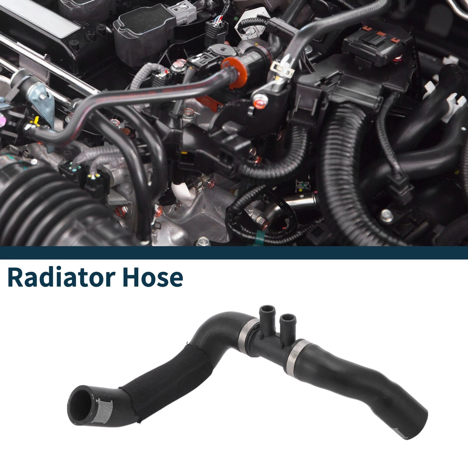Radiator Hose for Volkswagen Golf (2009–2011) Rubber Plastic Black
