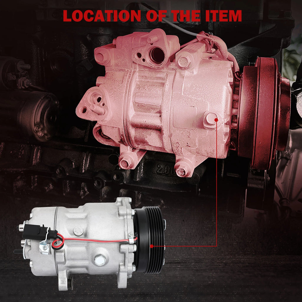 A/C Compressor with Clutch for VW Jetta Beetle 1.8L (2001-2005)