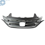 Front Hood Bumper Grille for Honda CR-V (2012–2014) Black Chrome