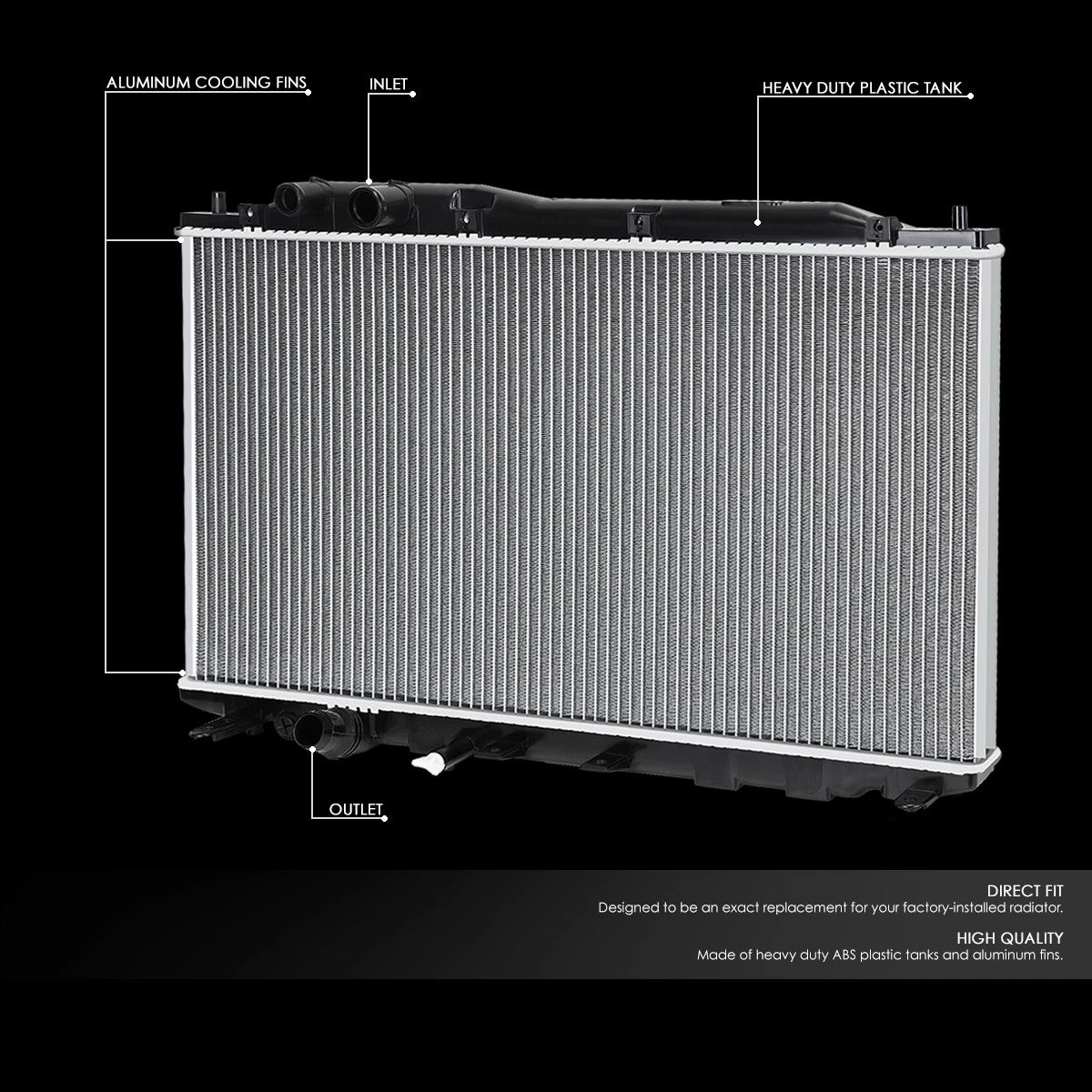 OE Style Full Aluminum Core Radiator for Honda Civic 2006–2011 DPI 2922
