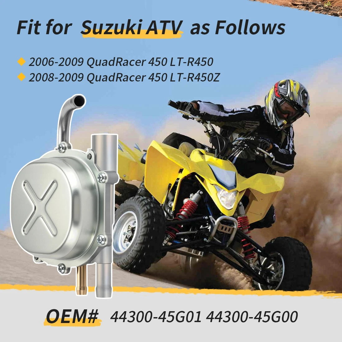 Fuel Petcock for Suzuki QuadRacer 450 LT-R450 LT-R450Z (2006–2009)