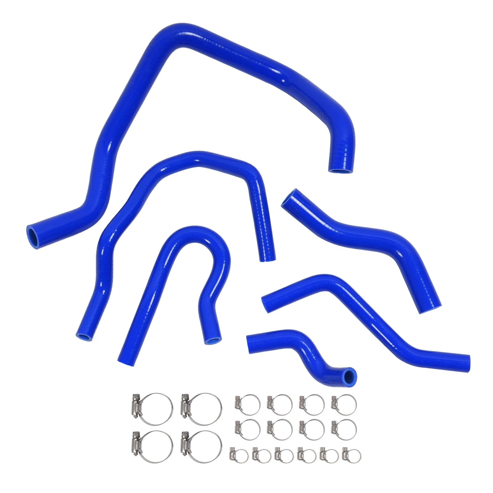 Set of 6 Silicone Radiator Hoses for Honda Civic SOHC D15 D16 (1992–2000) Blue