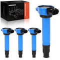 Set of 4 Blue Ignition Coils for Mitsubishi Outlander (2008–2013) Lancer (2008–2017)