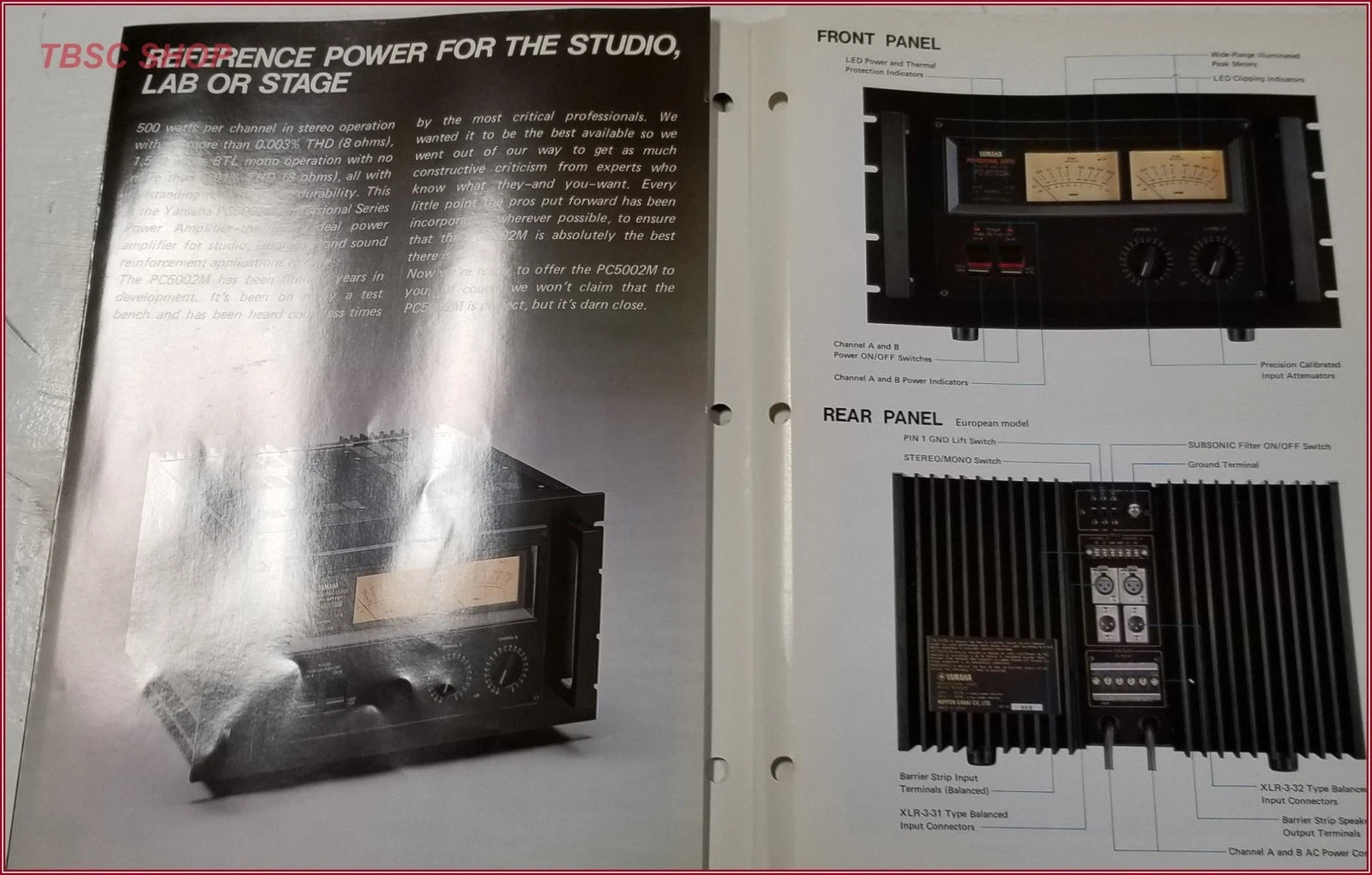 Yamaha PC5002M Power Amplifier for Yamaha PC5002M