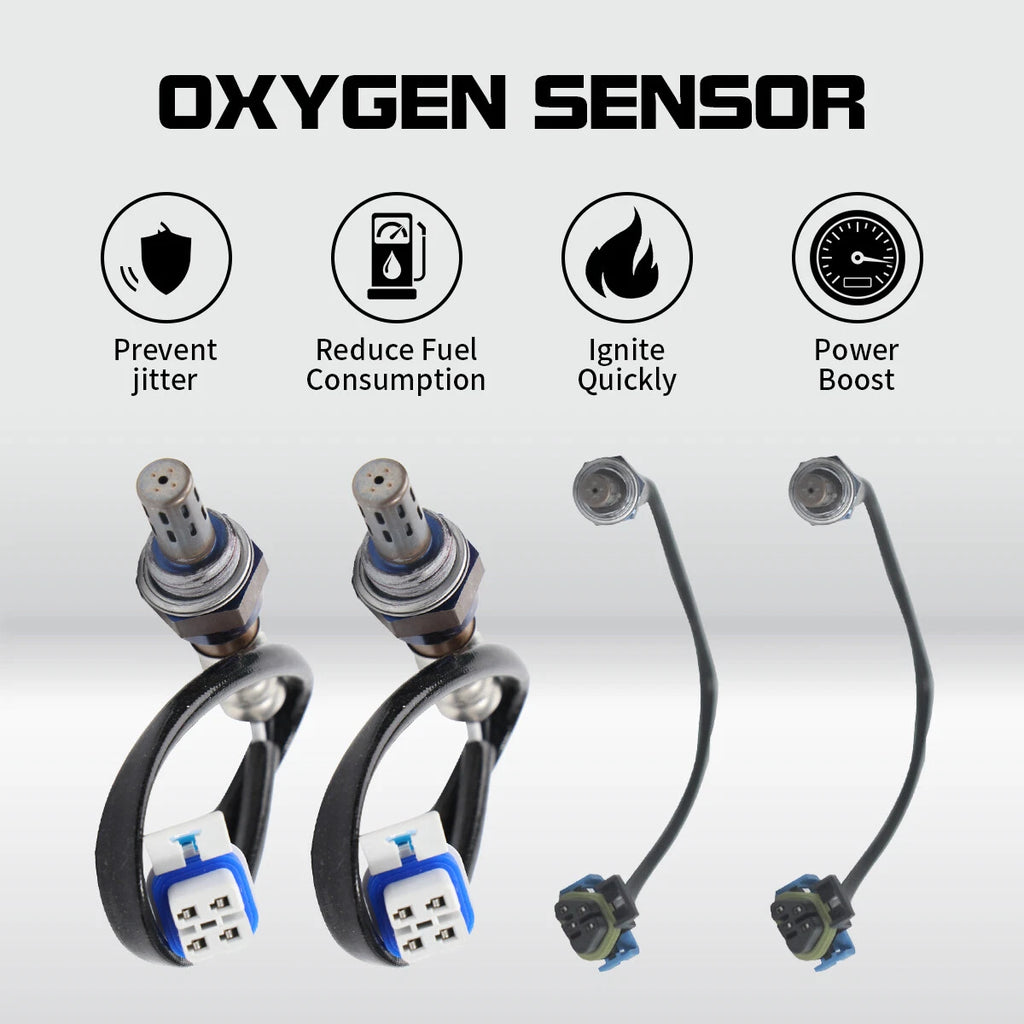Set of 4 O2 Sensors for GMC Sierra, Chevrolet Silverado 2500, Hummer H2 (2003–2014)