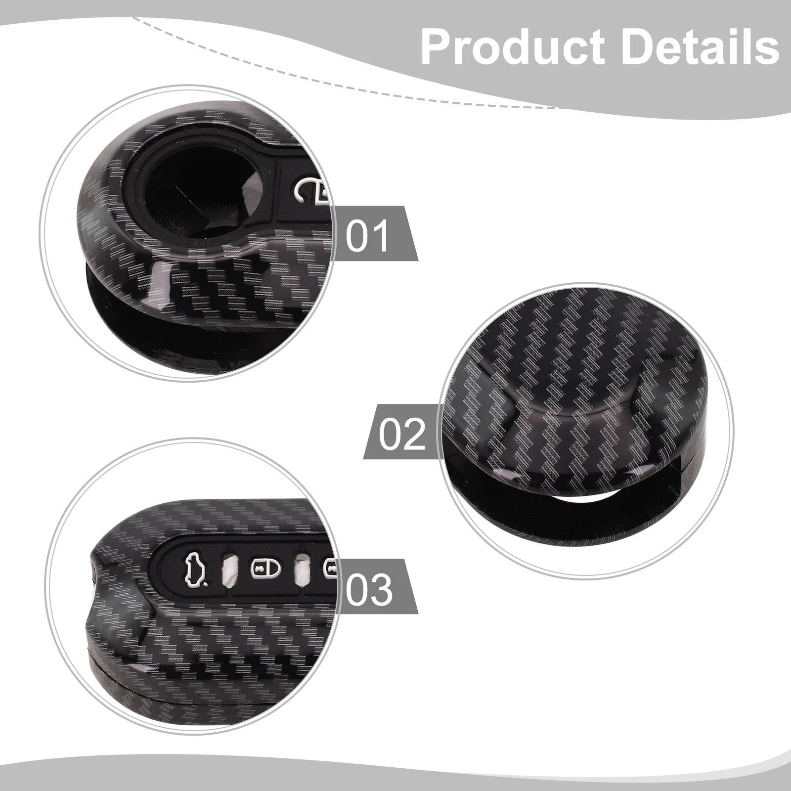 Carbon Key Protection Case for Fiat 500, Ducato, Abarth