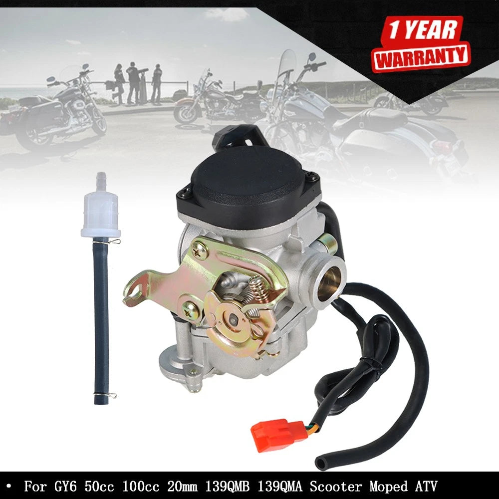 Big Bore Carburetor for GY6 50cc 100cc Scooter Moped ATV (20mm)