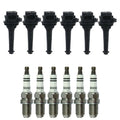 Set of 6 Ignition Coils & Nickel Spark Plugs for Audi A4 S4 A6, VW Passat, Volvo S80 XC90 V6 L6