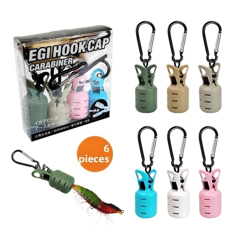 6X ABS Hook Protectors for Wooden Shrimp Lures 2.5# to 4.0#