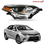 LED DRL Tube Projector Headlights for Toyota Corolla (2014–2016)