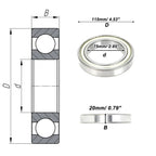 Deep Groove Ball Bearing 75x115x20mm for Scooter Skateboard (6015ZZ)