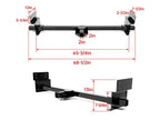 Adjustable 2" Square Frame Tube Tow Hitch for RV Class 3 (Fits 72" Frame)
