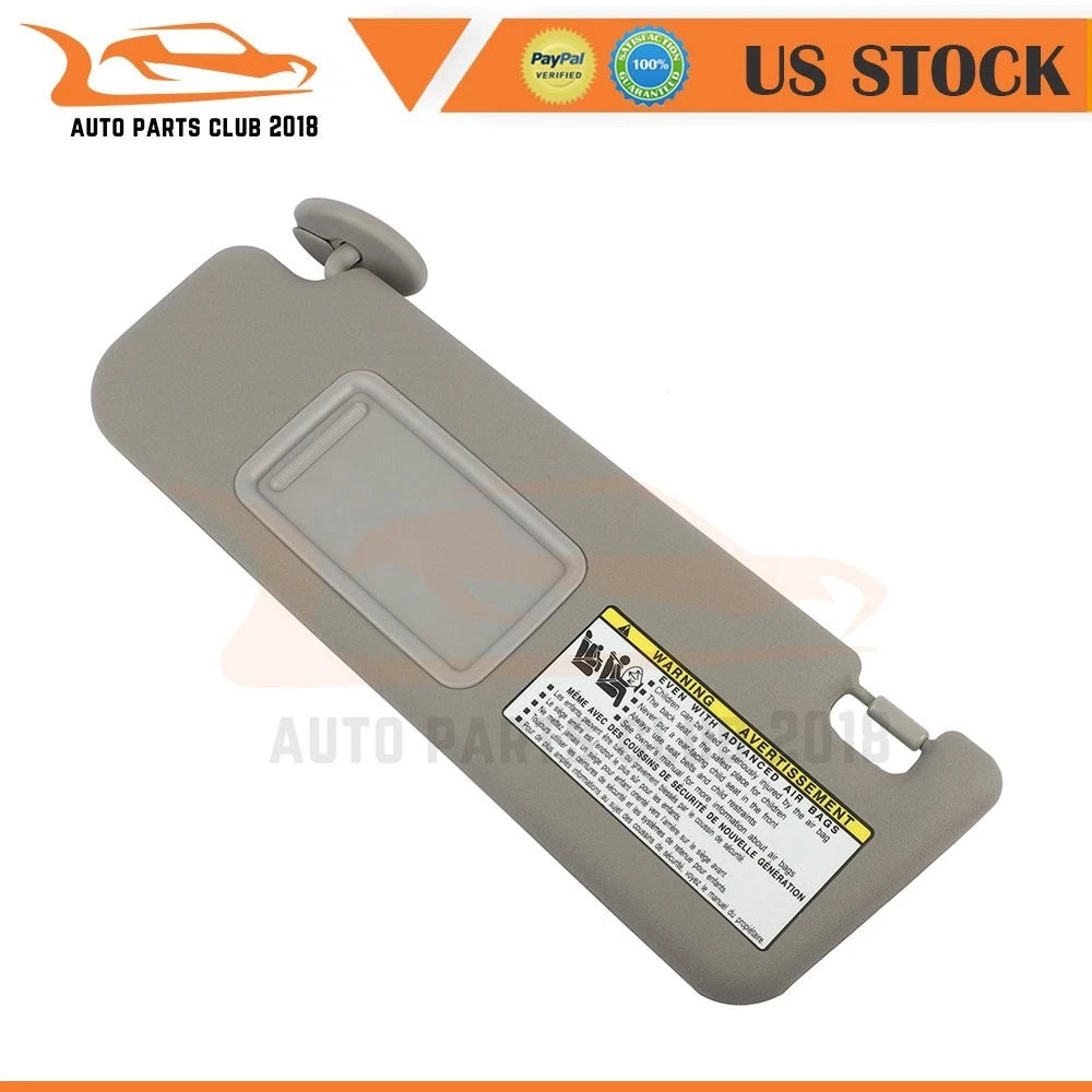 Left Driver Side Gray Sun Visor for Toyota 4Runner (2004–2008) 74320-3D050-B0