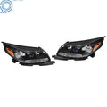 Halogen Projector Headlights for Chevrolet Malibu (2013–2015) Black Housing