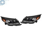 Halogen Projector Headlights for Chevrolet Malibu (2013–2015) Black Housing
