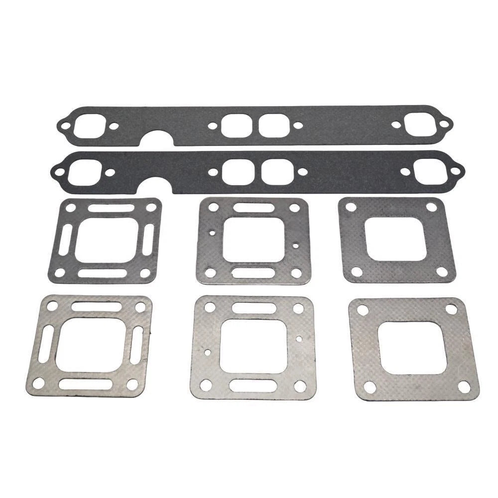 2 Sets Exhaust Manifold Kit for Mercruiser 4" V8 GM 305 350 377 CID (200-320)