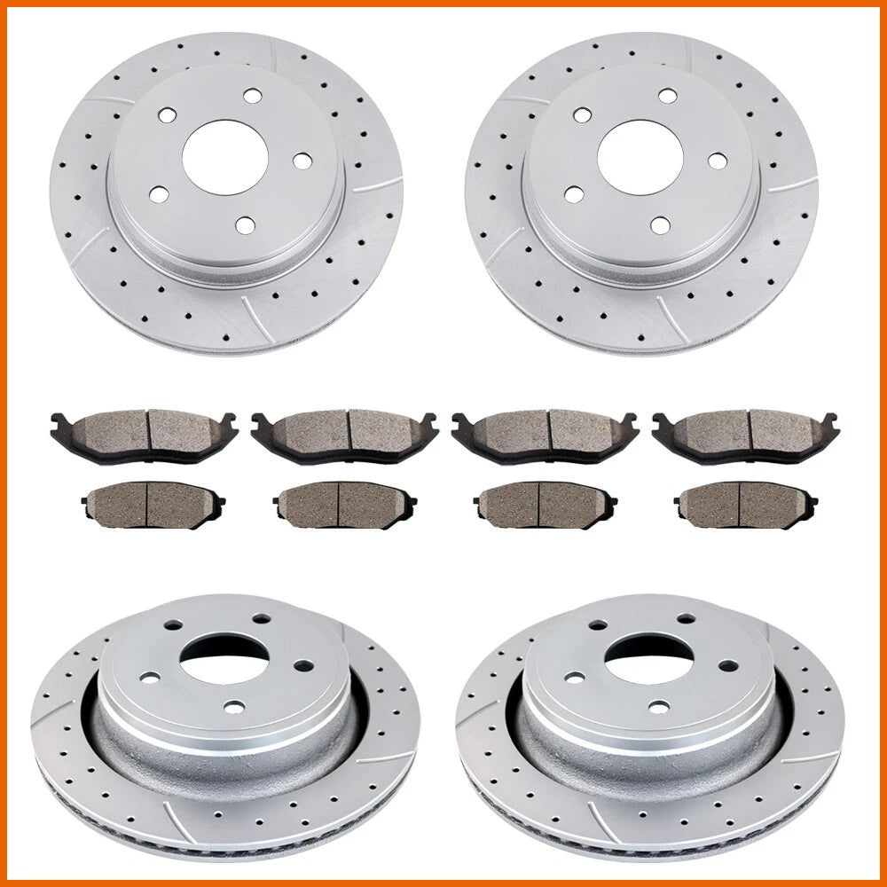 Set of 4 Brake Rotors and Pads for Dodge Ram 1500 (2006–2017)