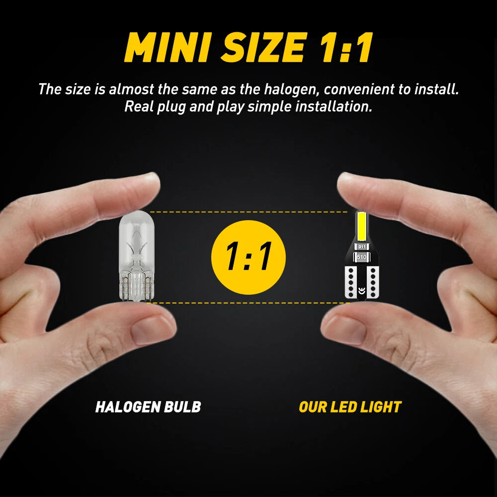 20x White LED Interior Dome Map License Light Bulbs for Universal Fit