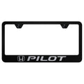 Laser Etched on Black License Plate Frame - Officially Licensed for Honda Pilot