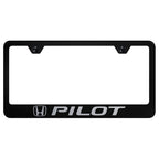 Laser Etched on Black License Plate Frame - Officially Licensed for Honda Pilot