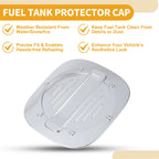 Fuel Tank Door Cap for Ford Escape (2020–2025) Chrome Silver Tone