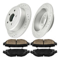 Rear Drilled & Slotted Brake Kit for Jeep Wrangler (2007–2017) (2018–2018)
