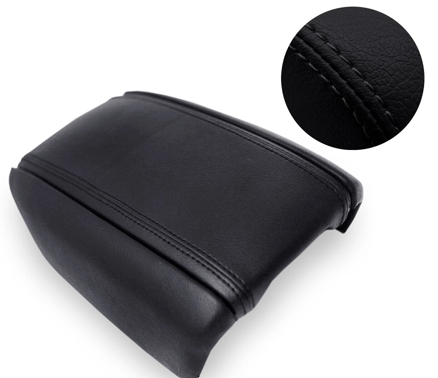 Center Console Lid Armrest Cover for Hyundai Azera (2006–2011) Black PVC Leather