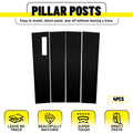 Set of 4 Gloss Black Door Side Window Pillar Post Covers for Ford F-150 (2015–2021)