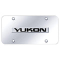 Chrome Name on Chrome License Plate - Officially Licensed for GMC Yukon