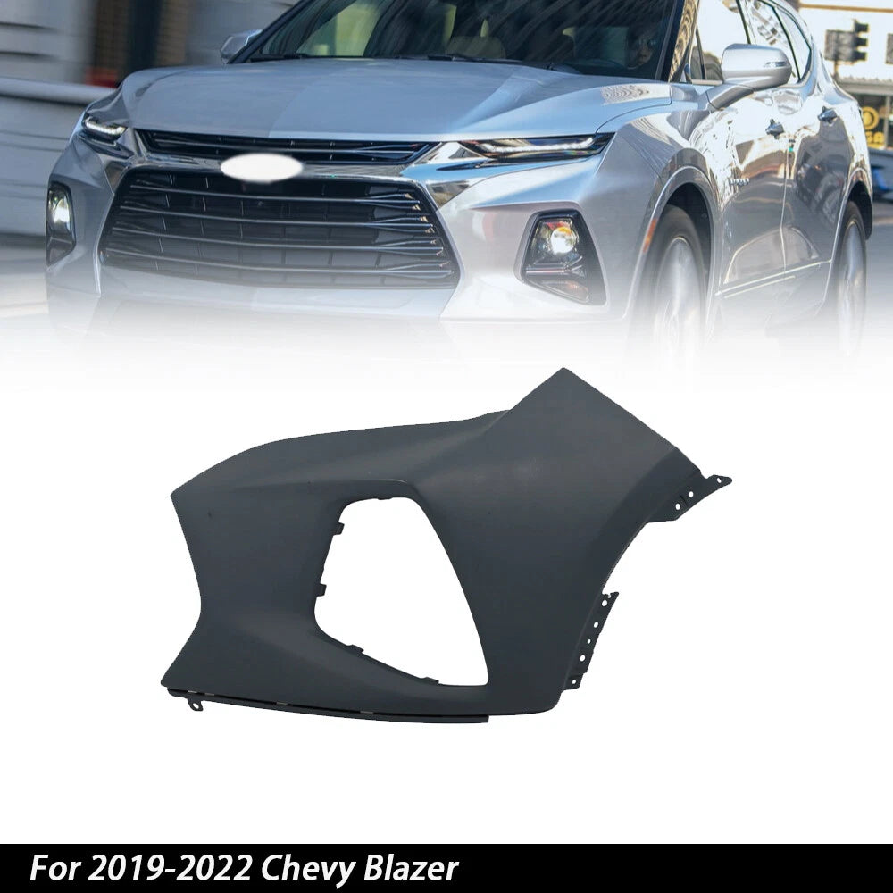 Front Bumper Upper Cover for Chevy Blazer (2019â2022) - Black, Left Side