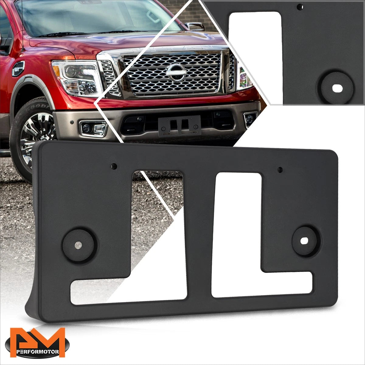 Tow Hook License Plate Mounting Bracket for Nissan Titan (2017–2019)