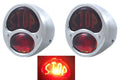 Stop Stainless Tail Light Lamp Assemblies Set for Ford Model A (1928–1931)