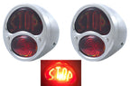 Stop Stainless Tail Light Lamp Assemblies Set for Ford Model A (1928–1931)