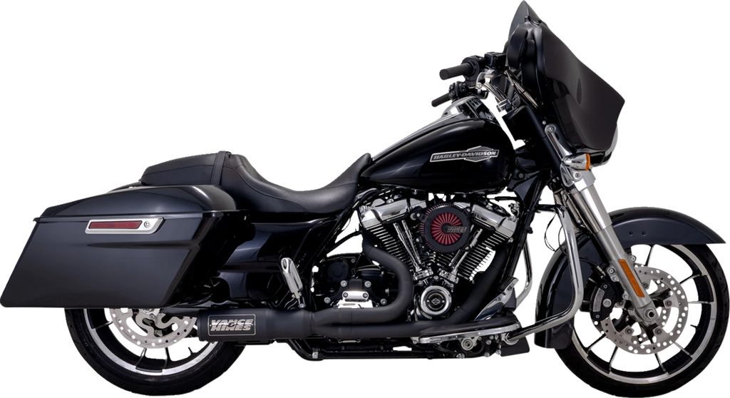 2-into-1 PCX Black Exhaust for Harley Touring (2017–2022)