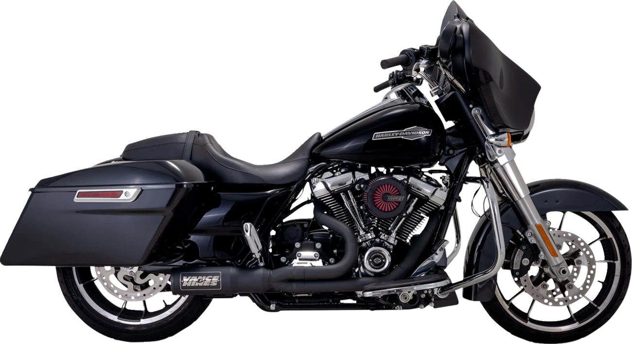 2-into-1 PCX Black Exhaust for Harley Touring (2017–2022)