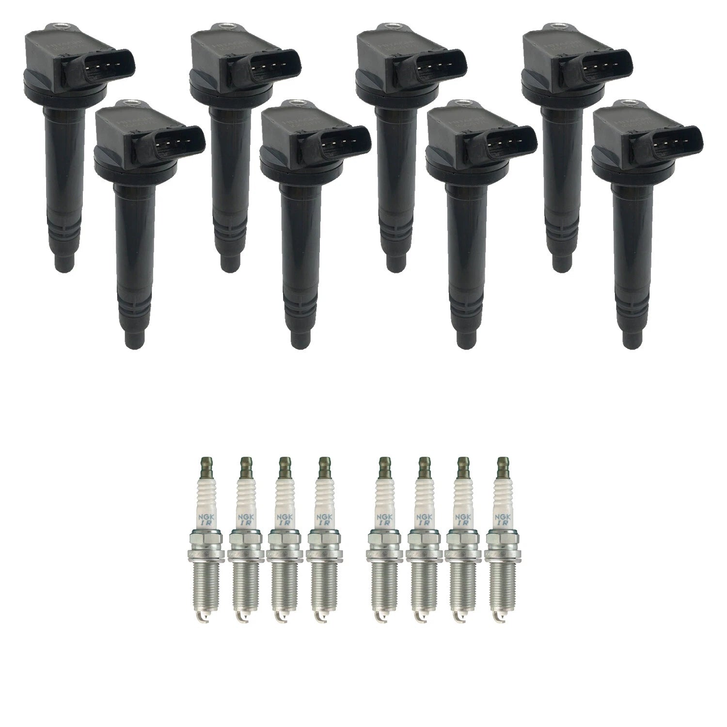 Set of 8 Ignition Coils & NGK Iridium Spark Plugs for Sequoia Tundra (2000–2023)
