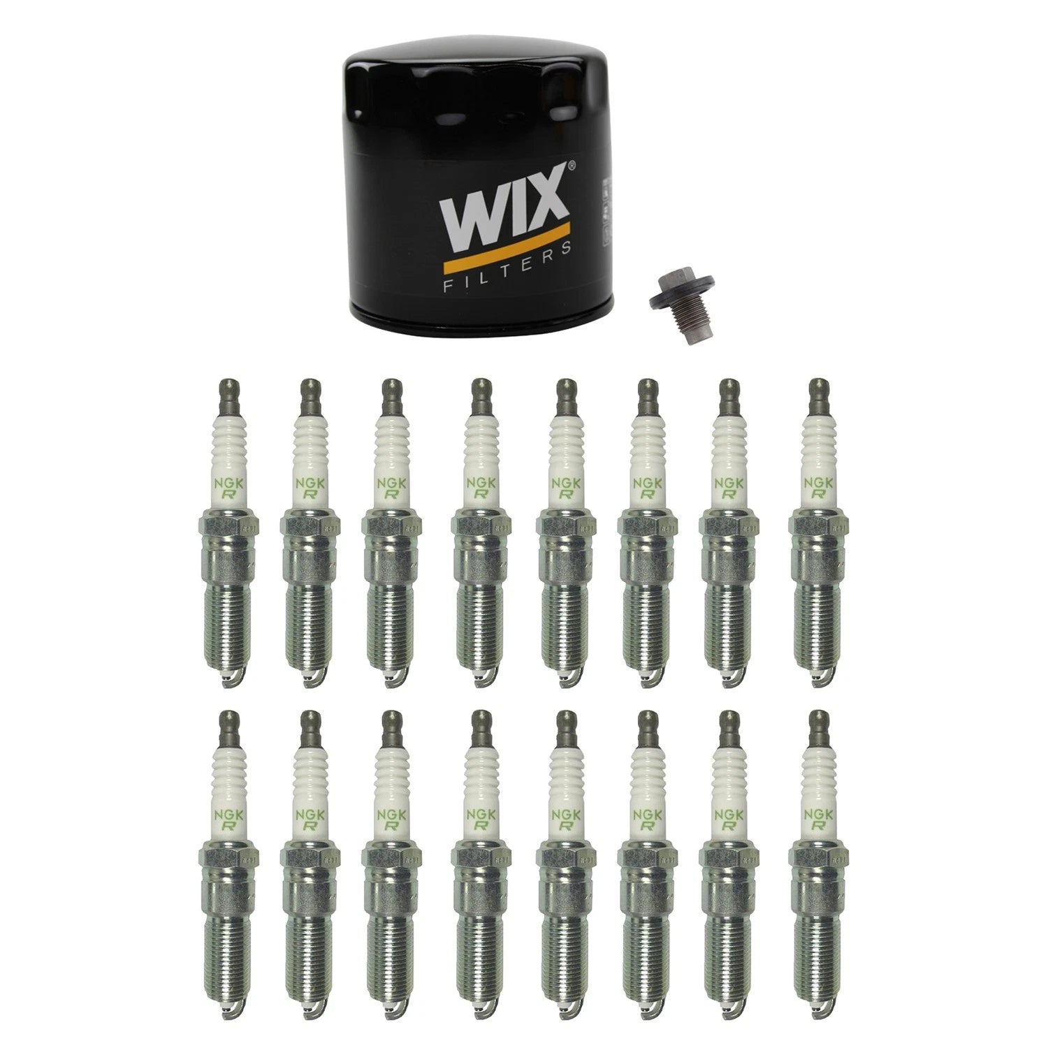 Wix Engine Oil Filter & NGK 16 V-Power Spark Plugs for Grand Cherokee (1993–1998)