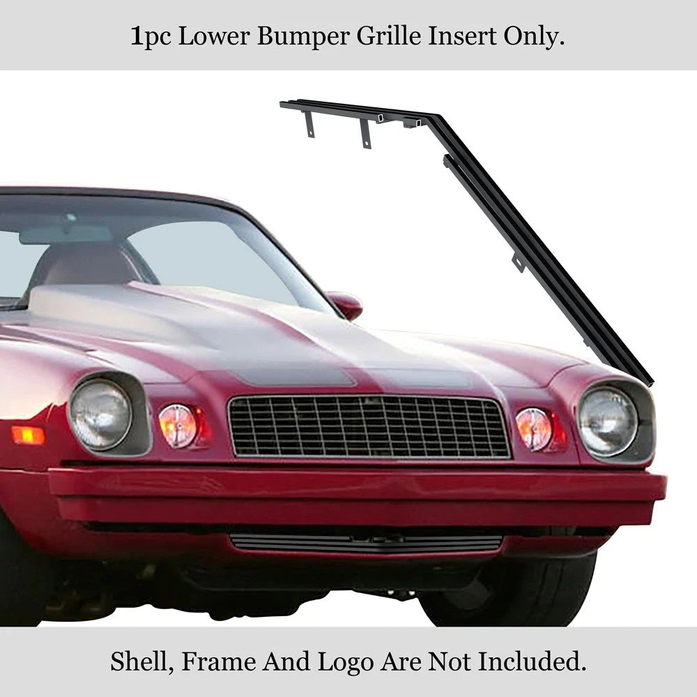 Lower Bumper Grille for Chevy Camaro (1974-1977) Stainless Black