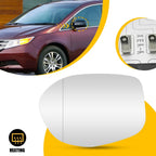 Driver Left Side Heated Mirror Glass w/Backing Plate for Honda Odyssey (2013–2017)