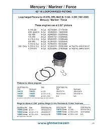 Piston Ring Set for Mercury V6 2.5 Ltr (STD 3.5" Bore) (39-815515A12, G14970)