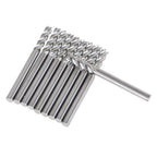 Set of 10 Carbide Square End Mills 1/8" Diameter 1-1/2" Length