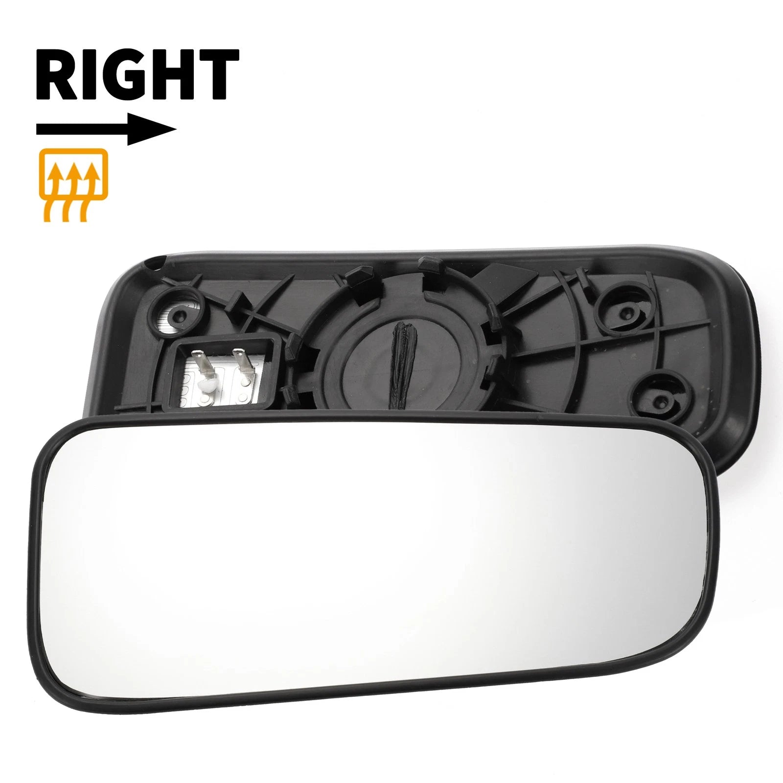 Right Lower Heated White Mirror Glass for Hyundai H350 (2015–2020)