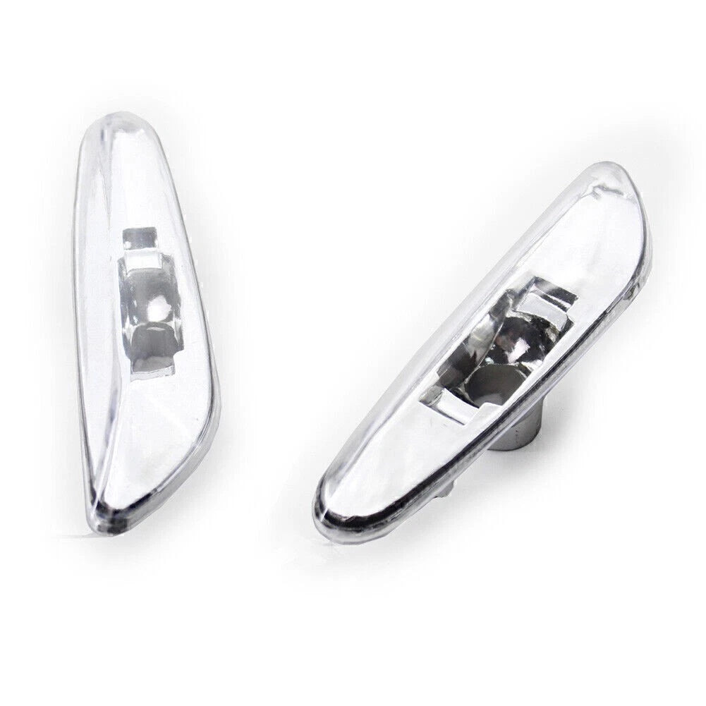 Pair Side Marker Light Turn Signal Lamp Clear 63137165915 for BMW E46 (2002–2005)